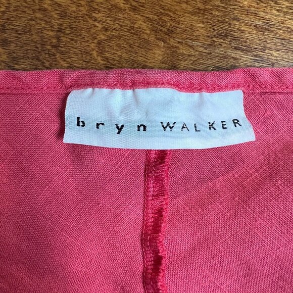 Bryn Walker Halter Dress Women Medium Pink Ruffle Knee Length Lagenlook MODIFIED - Picture 8 of 10